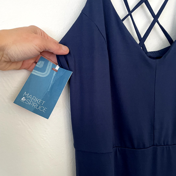 Market & Spruce Dress Size XXL NWT Navy Blue - Picture 2 of 6